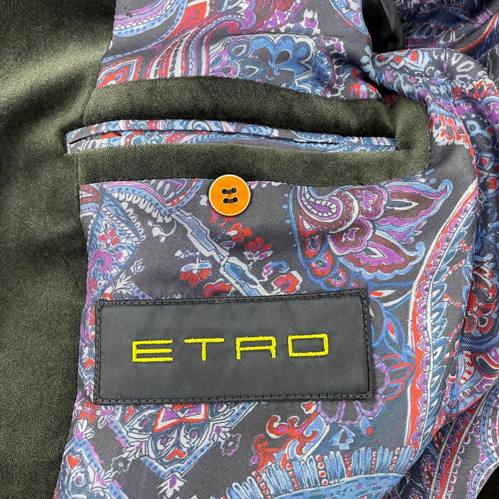 テーラードジャケット ETRO エトロ TGL50 ブラック 裏地ペイズリー柄