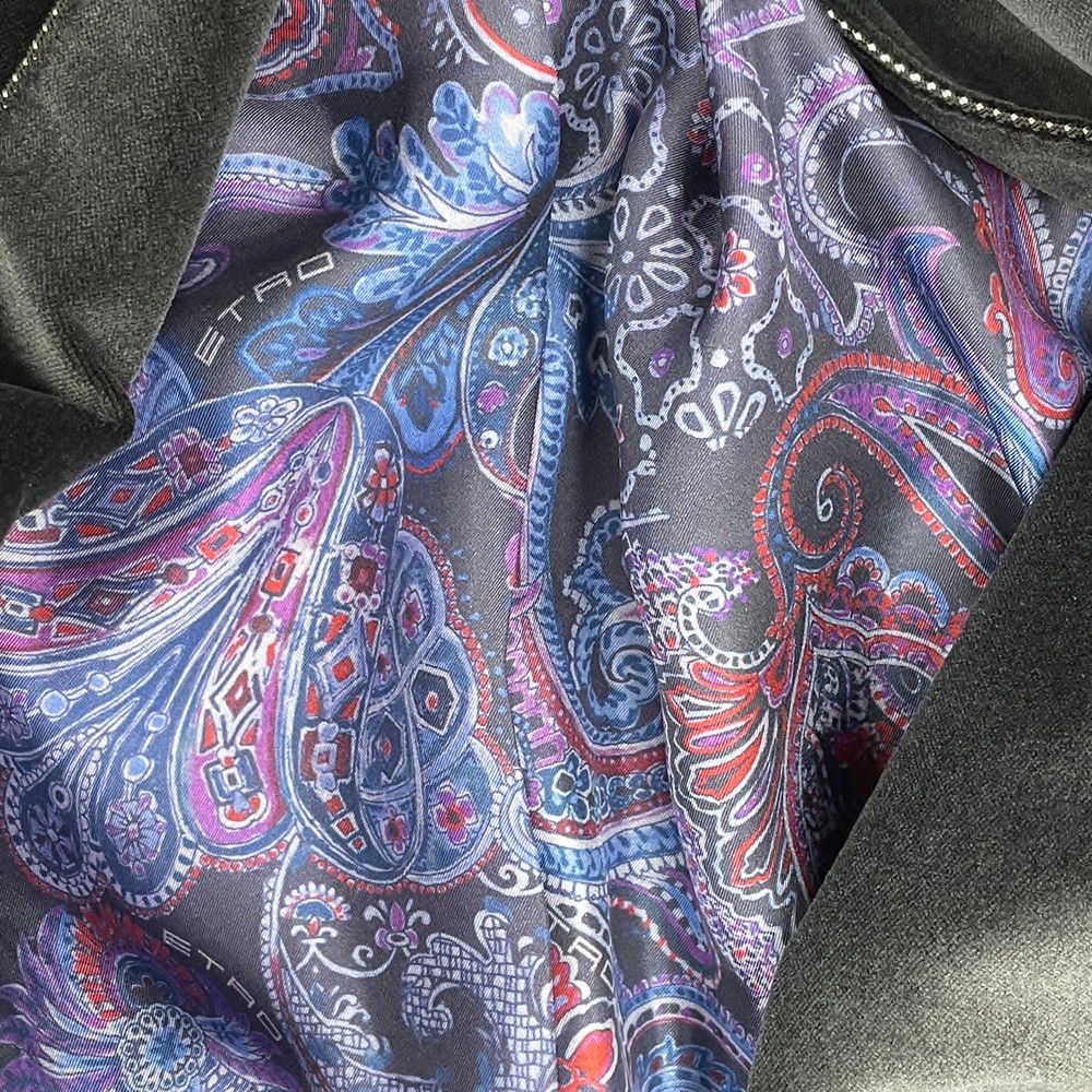テーラードジャケット ETRO エトロ TGL50 ブラック 裏地ペイズリー柄 