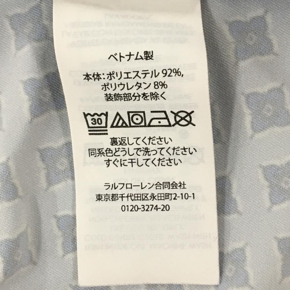 超美品】RLXラルフローレン 半袖ポロシャツ ライトブルー×ブルー 花柄