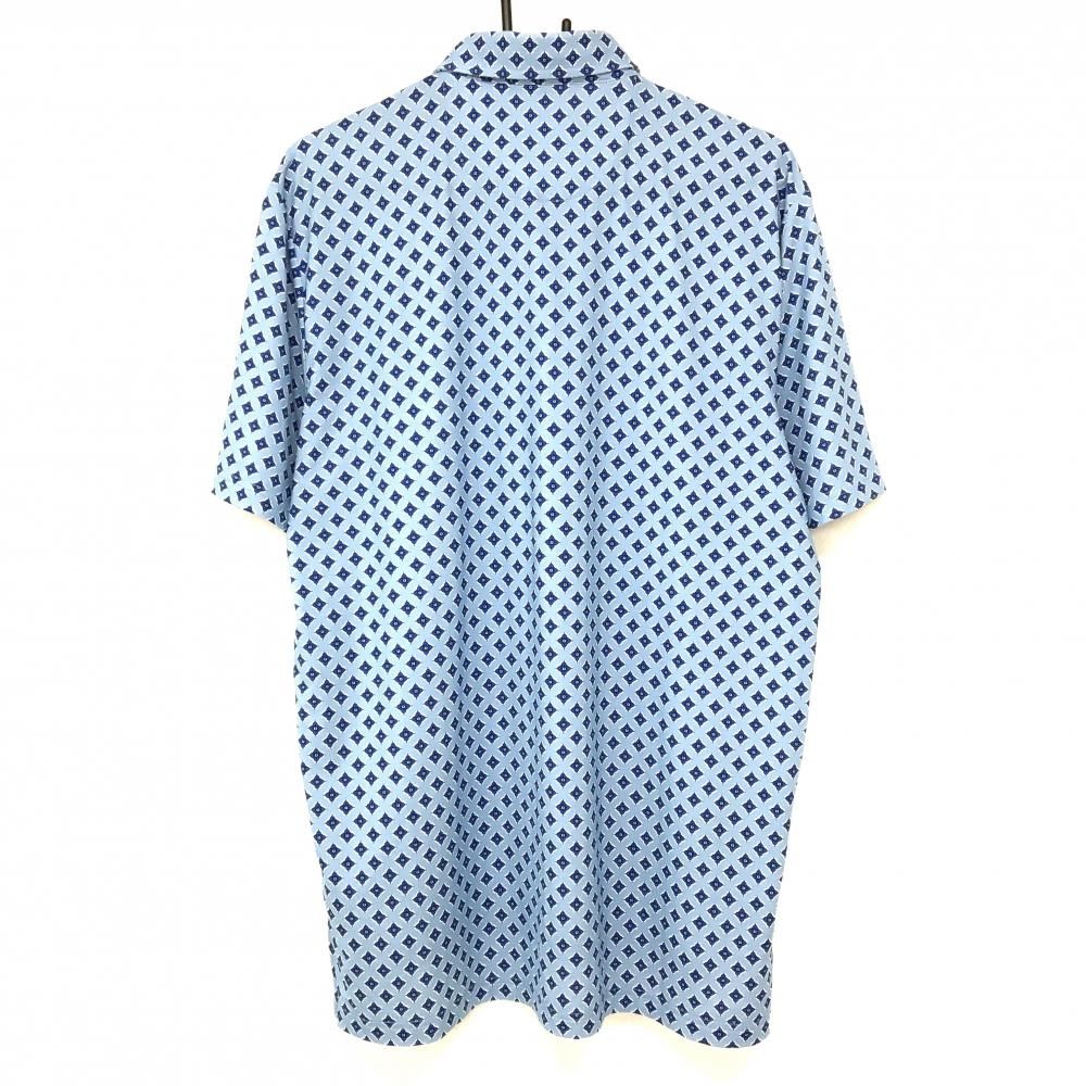 超美品】RLXラルフローレン 半袖ポロシャツ ライトブルー×ブルー 花柄