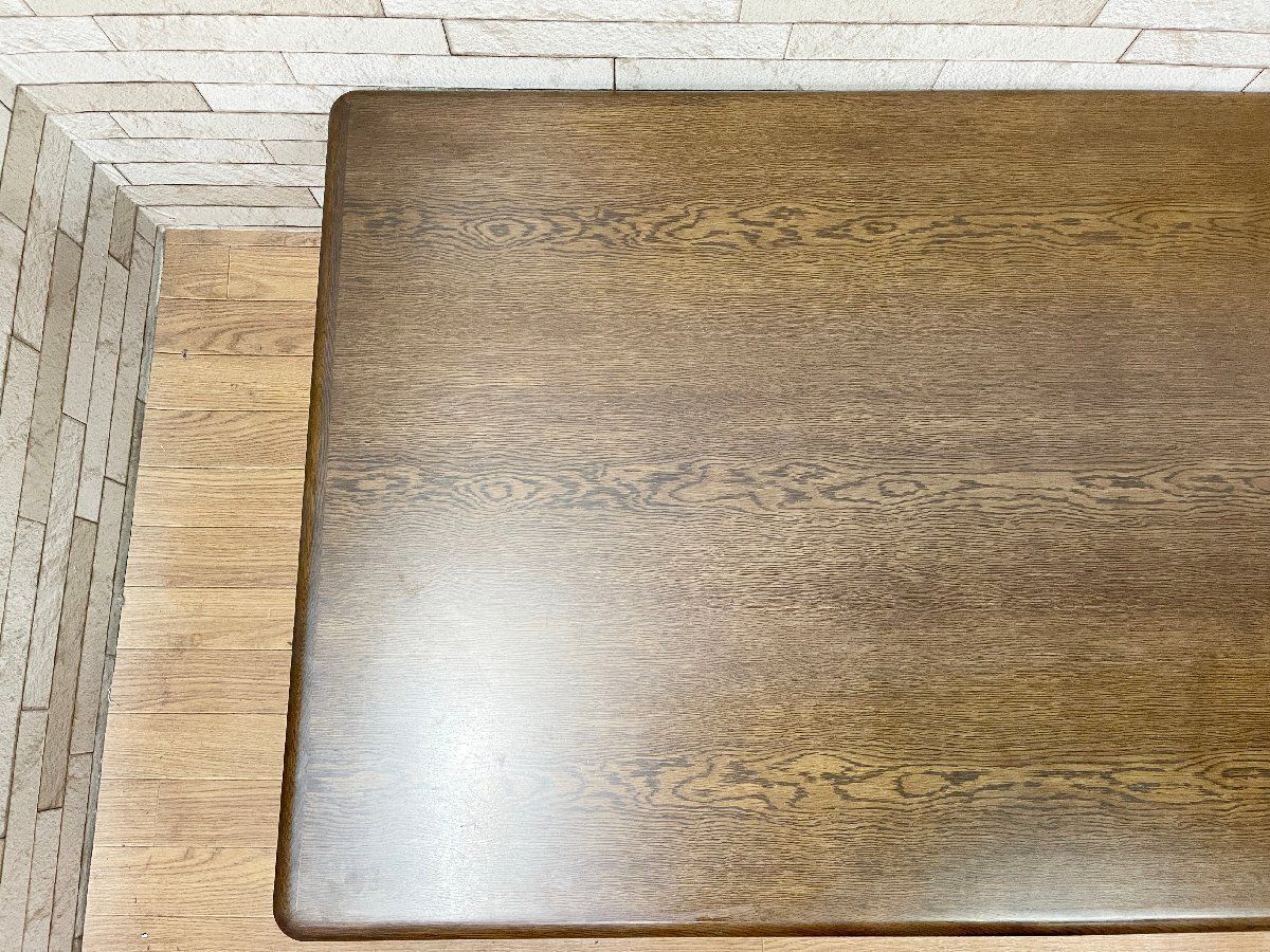 昭和レトロ　カリモク　高級ロー&ハイテーブル　切り替え式　ちゃぶ台　送料込 ▽カリモク karimoku ローテーブル 座卓 センターテーブル ブラウン
