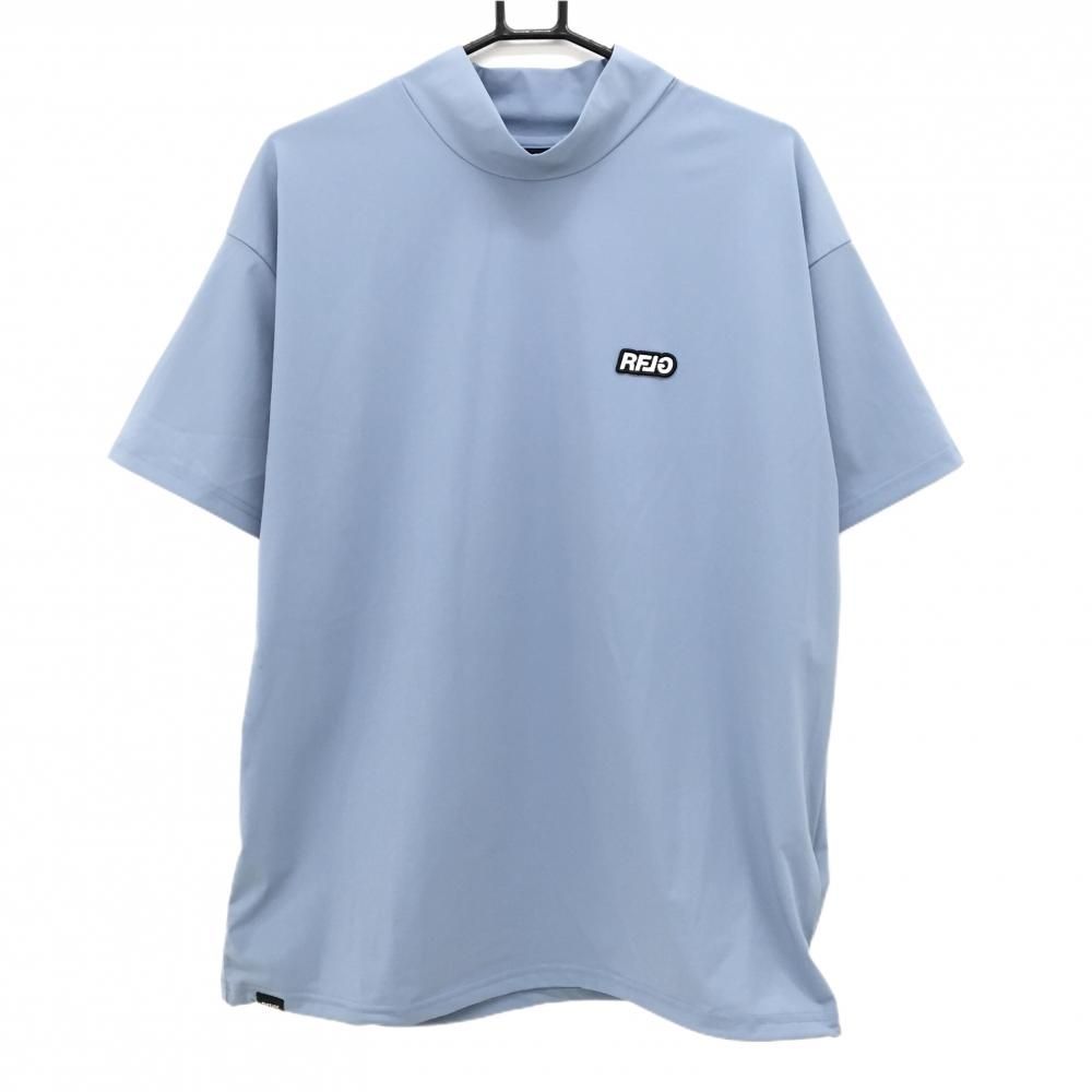 新品】ラフロッグ 半袖ハイネックシャツ スモーキーブルー系 ナイロン