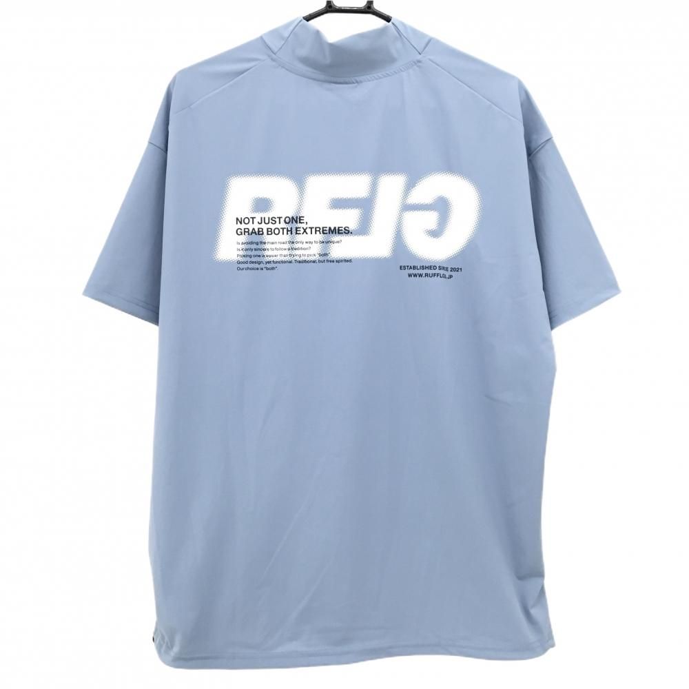 新品】ラフロッグ 半袖ハイネックシャツ スモーキーブルー系 ナイロン