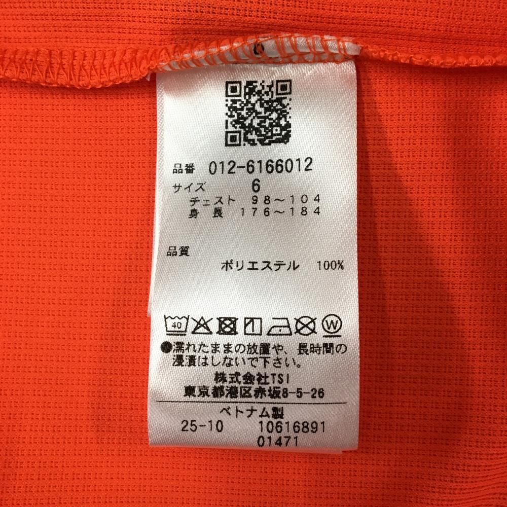 新品】ニューバランスゴルフ 半袖ハイネックシャツ オレンジ×黒 胸