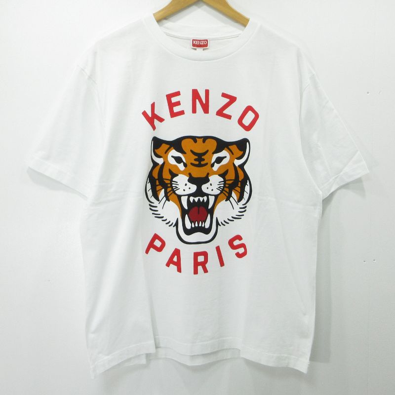 【三重本店】 中古 KENZO | ケンゾー 半袖Ｔシャツ LUCKEY TIGER T-SHIRT FE58TS0064SG ホワイト サイズ：L 【108】