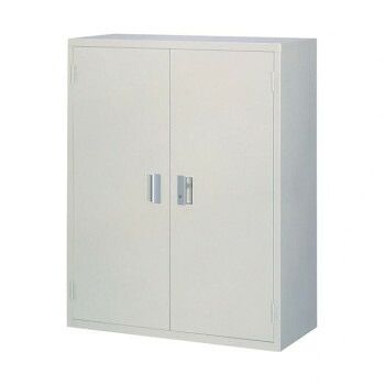 A4対応書庫 両開戸 H1110 棚板2枚付 ニューグレー COM-FH40-G11 41,351円