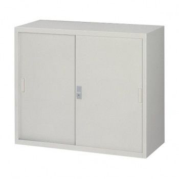 A4対応書庫 引違スチール戸 H750 棚板1枚付 ニューグレー COM-FS40-G7 33,255円