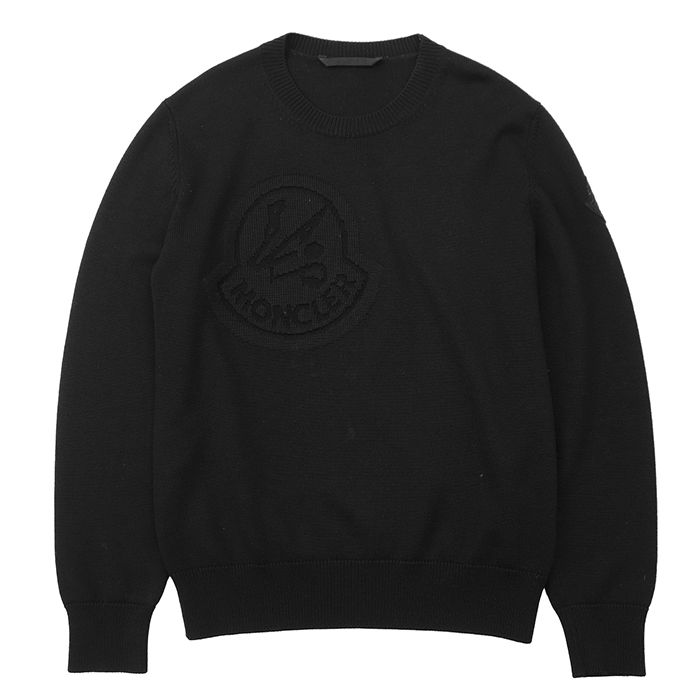 MONCLER モンクレール ニット サイズ L メンズ ロゴ 袖ワッペン ウール