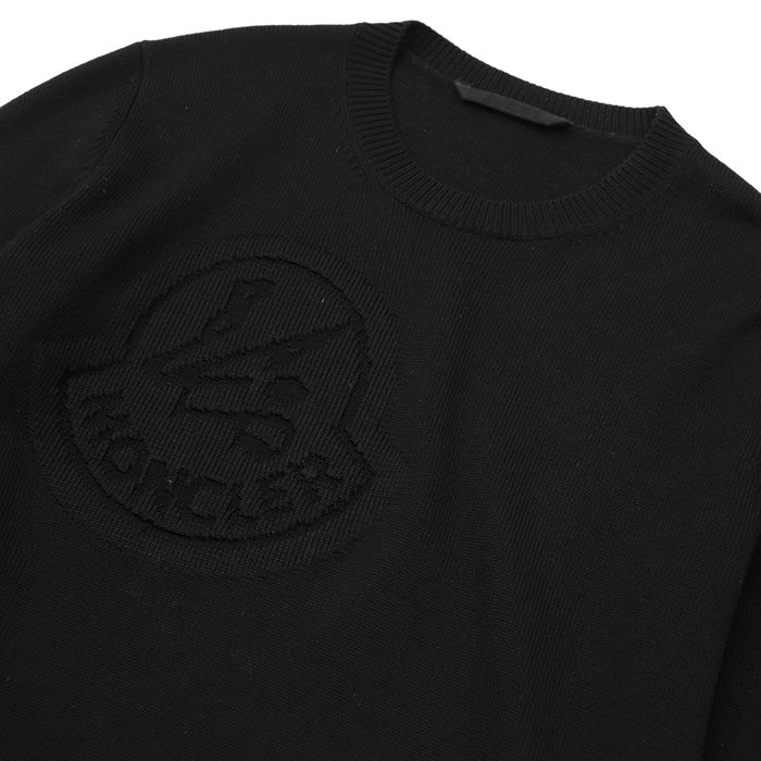 MONCLER モンクレール ニット サイズ L メンズ ロゴ 袖ワッペン ウール