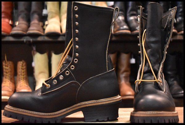 【8D DEAD PT91刺繍 98年】レッドウィング 2210 ロガー 黒 ブラッククローム スチールトゥ 編み上げ ブーツ redwing 2218 HOPESMORE【GP809】 60,005円