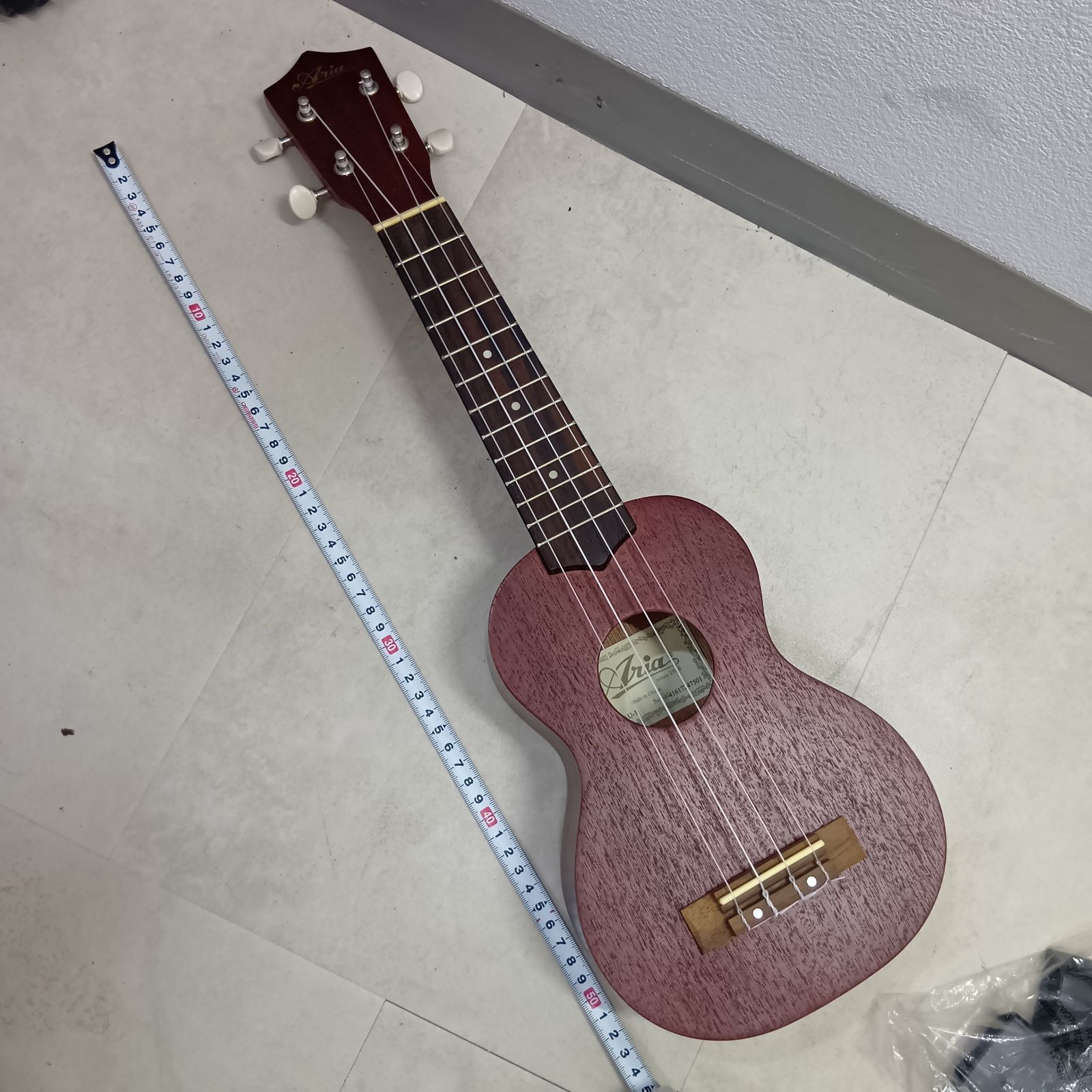 N 【美品】Aria AU-1 ウクレレ ソフトケース クリップ式チューナー 