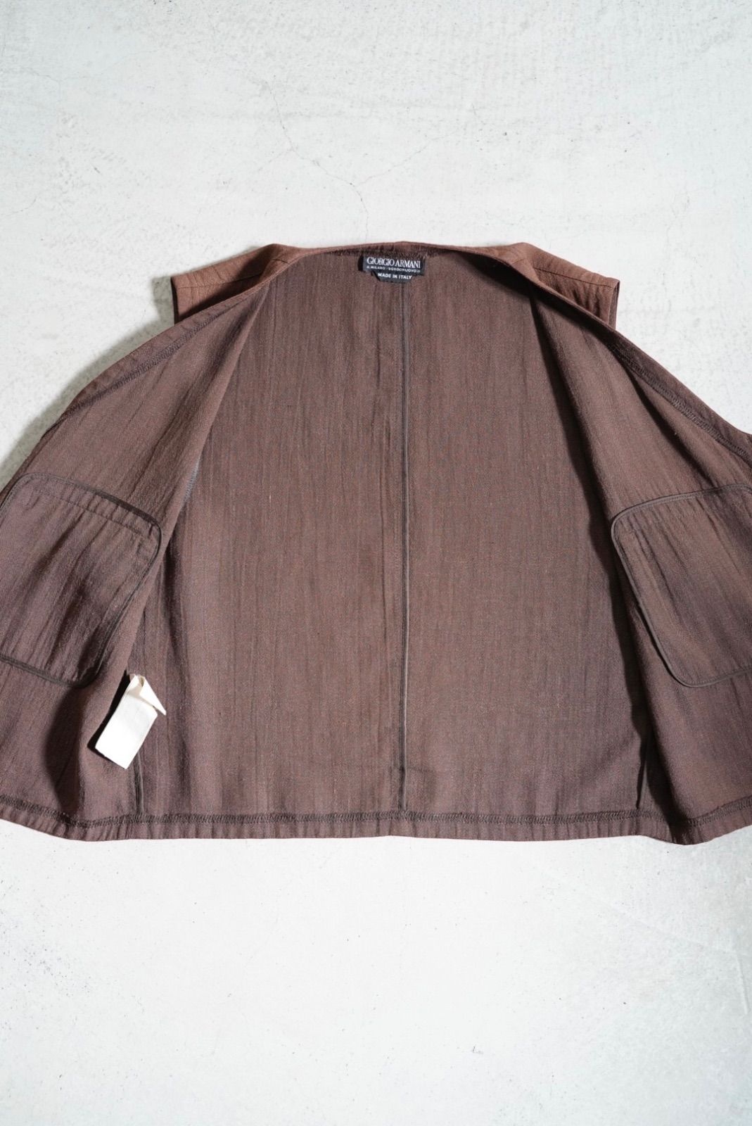 90s giorgio armani Viscose lino vest アルマーニ ベスト リネン ビス