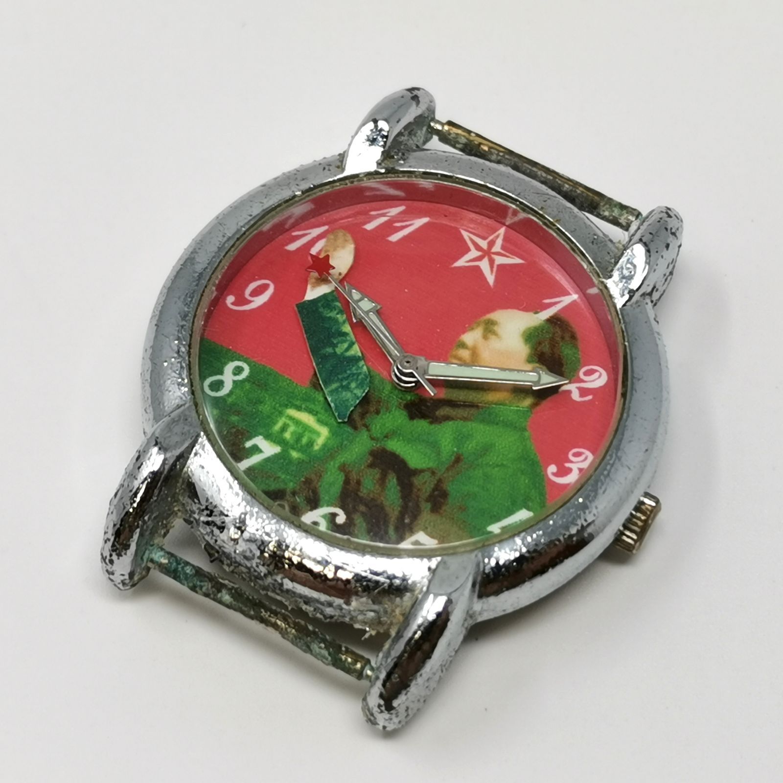 ニイハオ 中国 腕時計 毛沢東 手巻き 稼働品 フェイスのみ 中古品 管理 