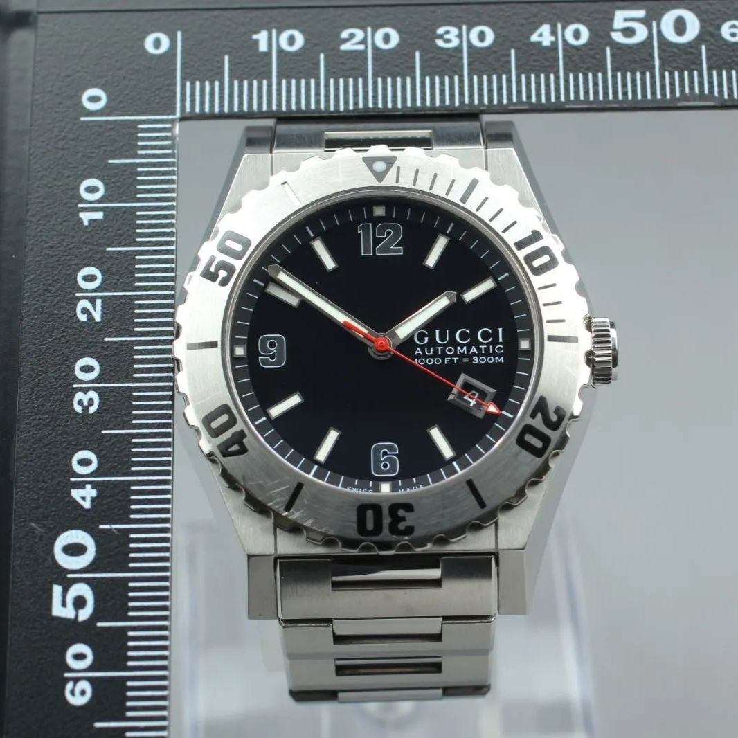 GUCCI パンテオン 115.2 メンズ腕時計 自動巻き 黒文字盤 中古品 余り