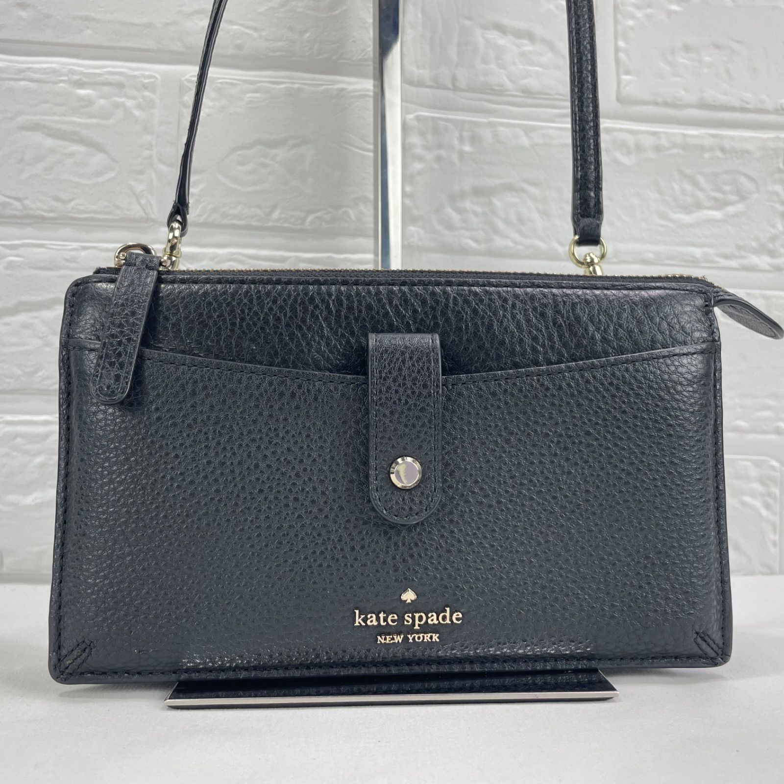 美品】kate spade ケイトスペード レザー 本革 お財布 ショルダー 