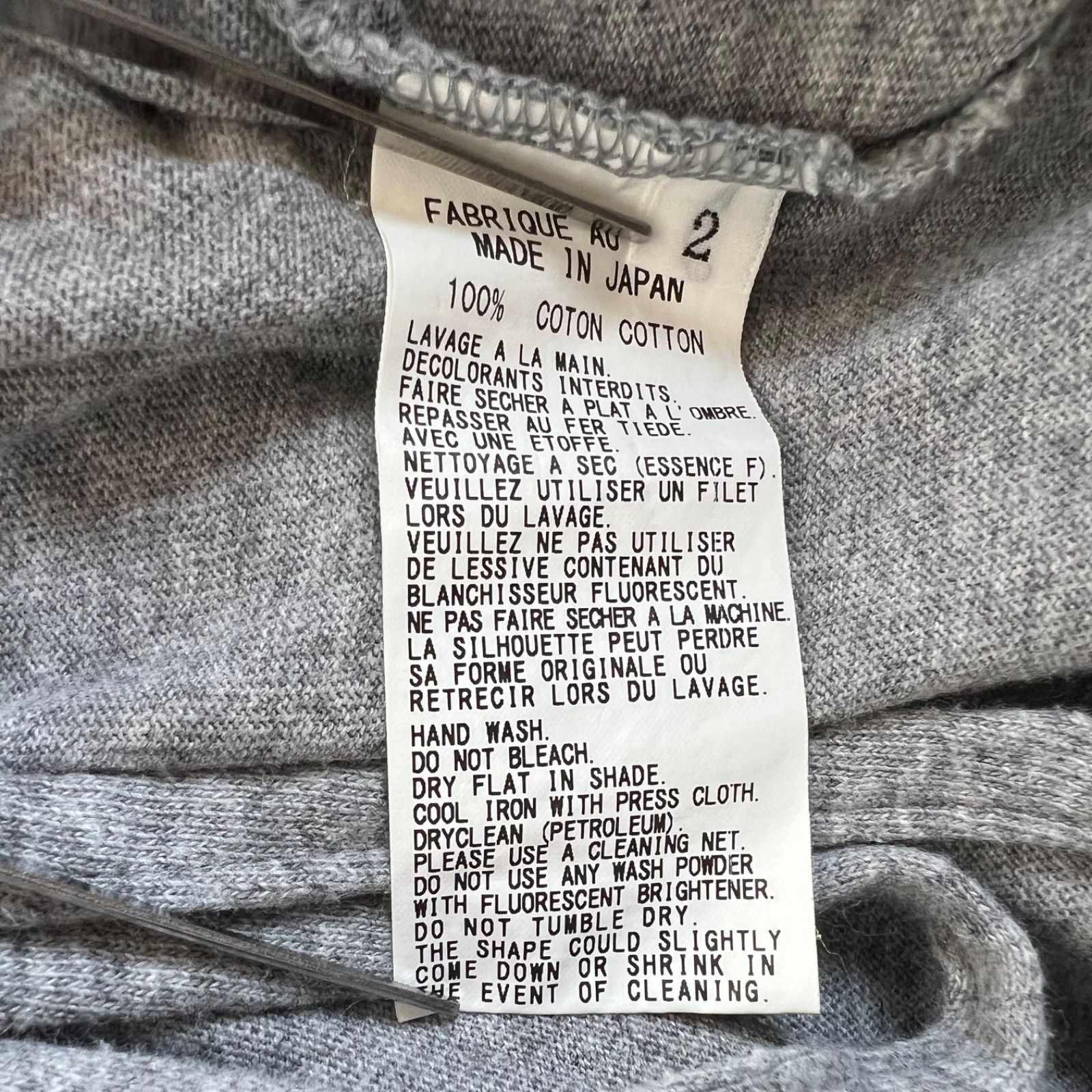 Yoji Yamamoto 変形 ロンT archive サイズ表記2 Y's yohji yamamoto archive design tops 2 M YZ-T95-667 ワイズ