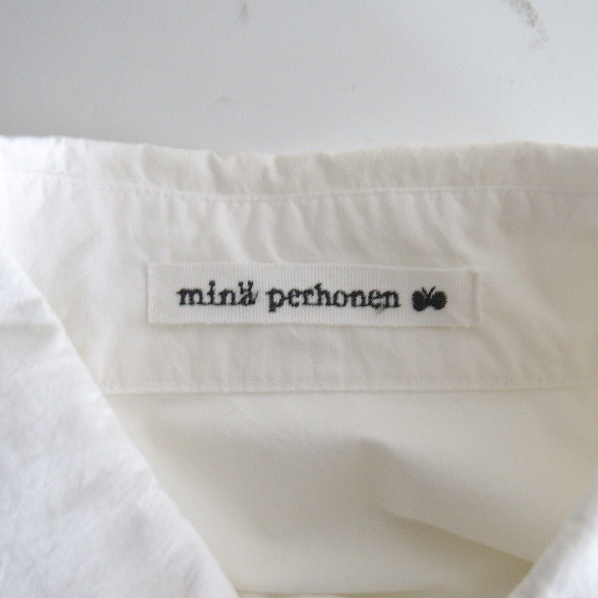 美品】mina perhonen【laboratory シャツ ワンピース】38 ミナ