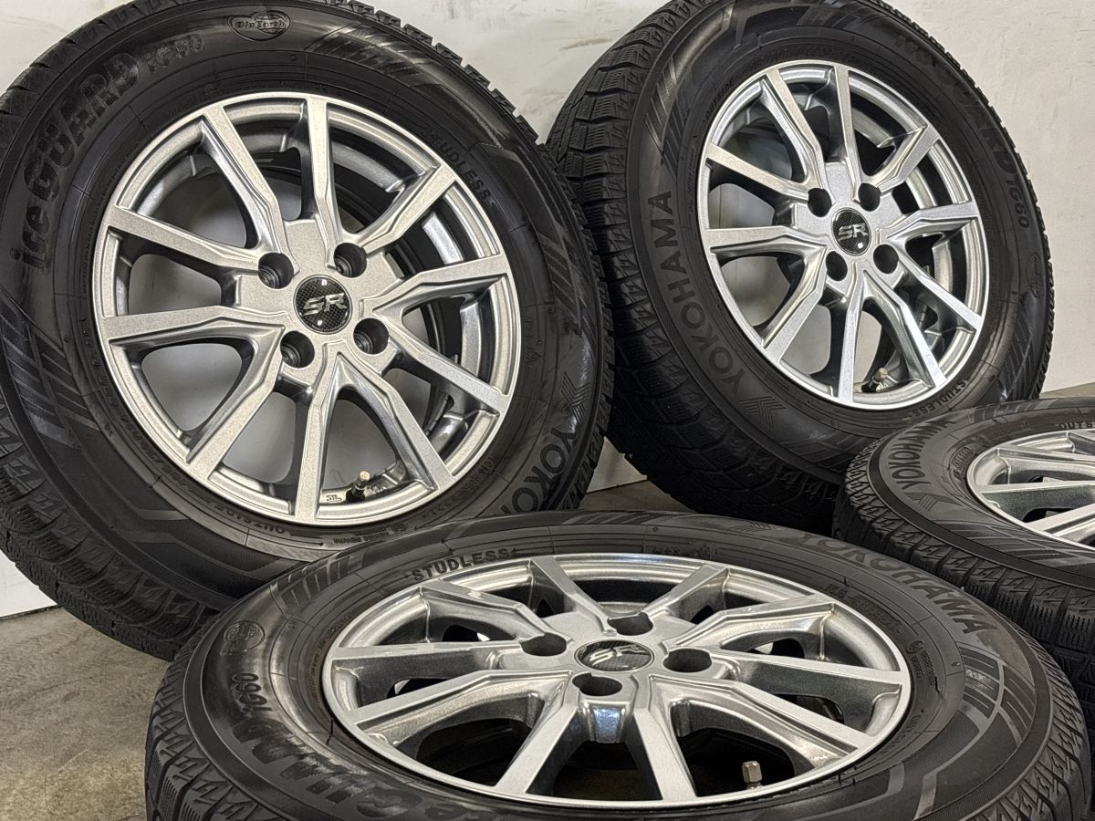 美品】SR 14in 5.5J +38 PCD100 ヨコハマ アイスガード iG60 185/70R14 