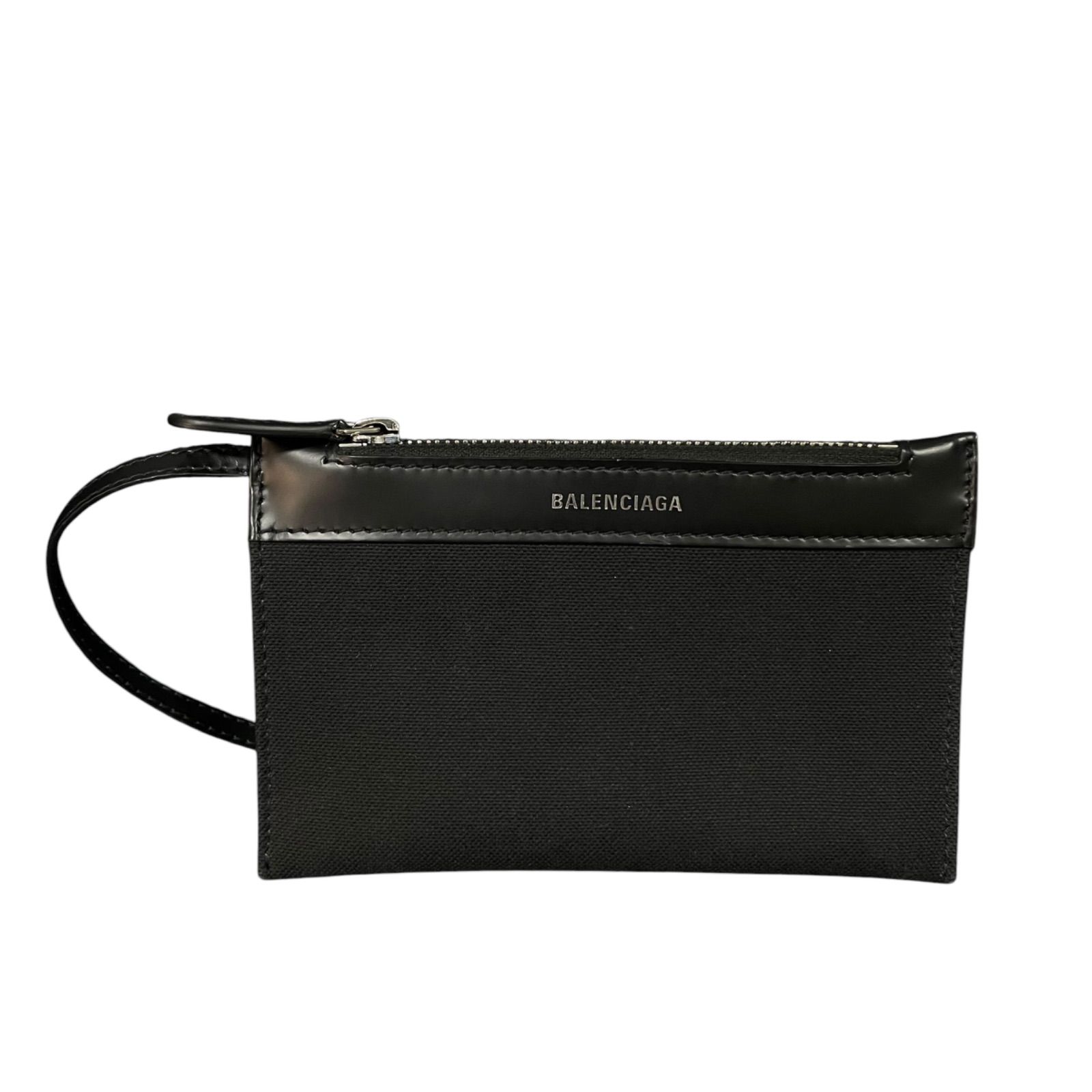 ポーチ/ショルダー付き】BALENCIAGA バレンシアガ ネイビーカバス XS