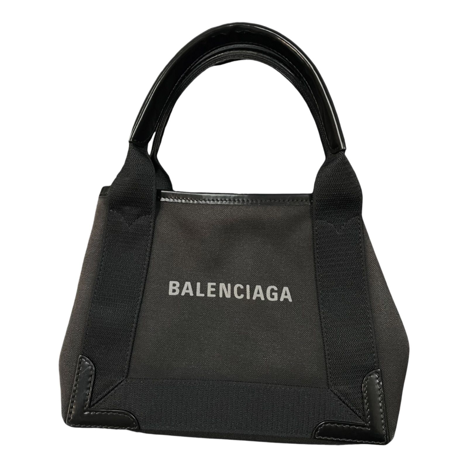 ポーチ/ショルダー付き】BALENCIAGA バレンシアガ ネイビーカバス XS