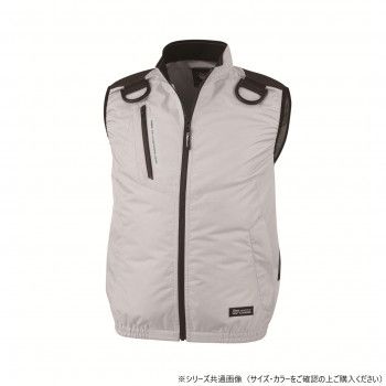 ジーベック(XEBEC) XE98104 空調服遮熱ハーネスベスト シルバーグレー M