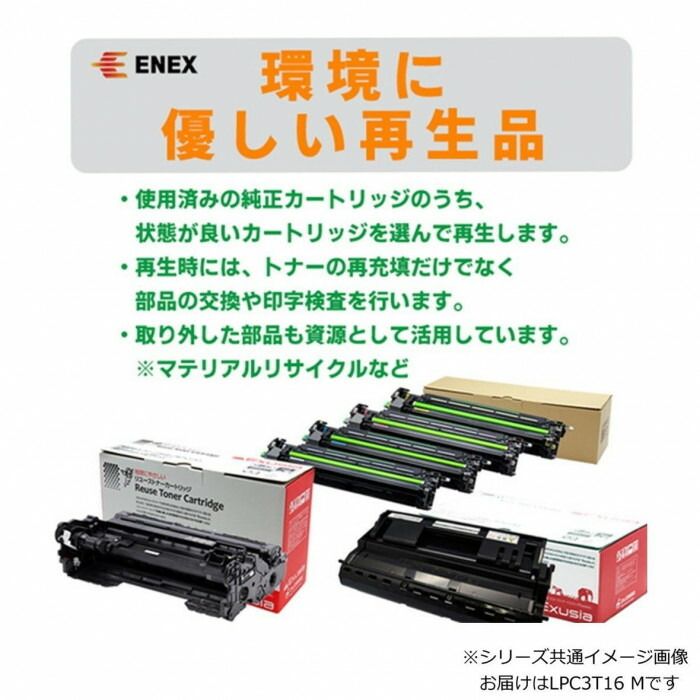 エネックス エクシア 再生トナー(リサイクルトナー)カートリッジ LPC3T16 M