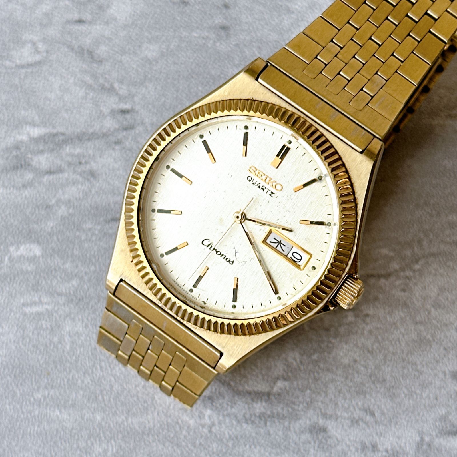 SEIKO セイコー Chronos クロノス 7433-7010 リネン調文字盤