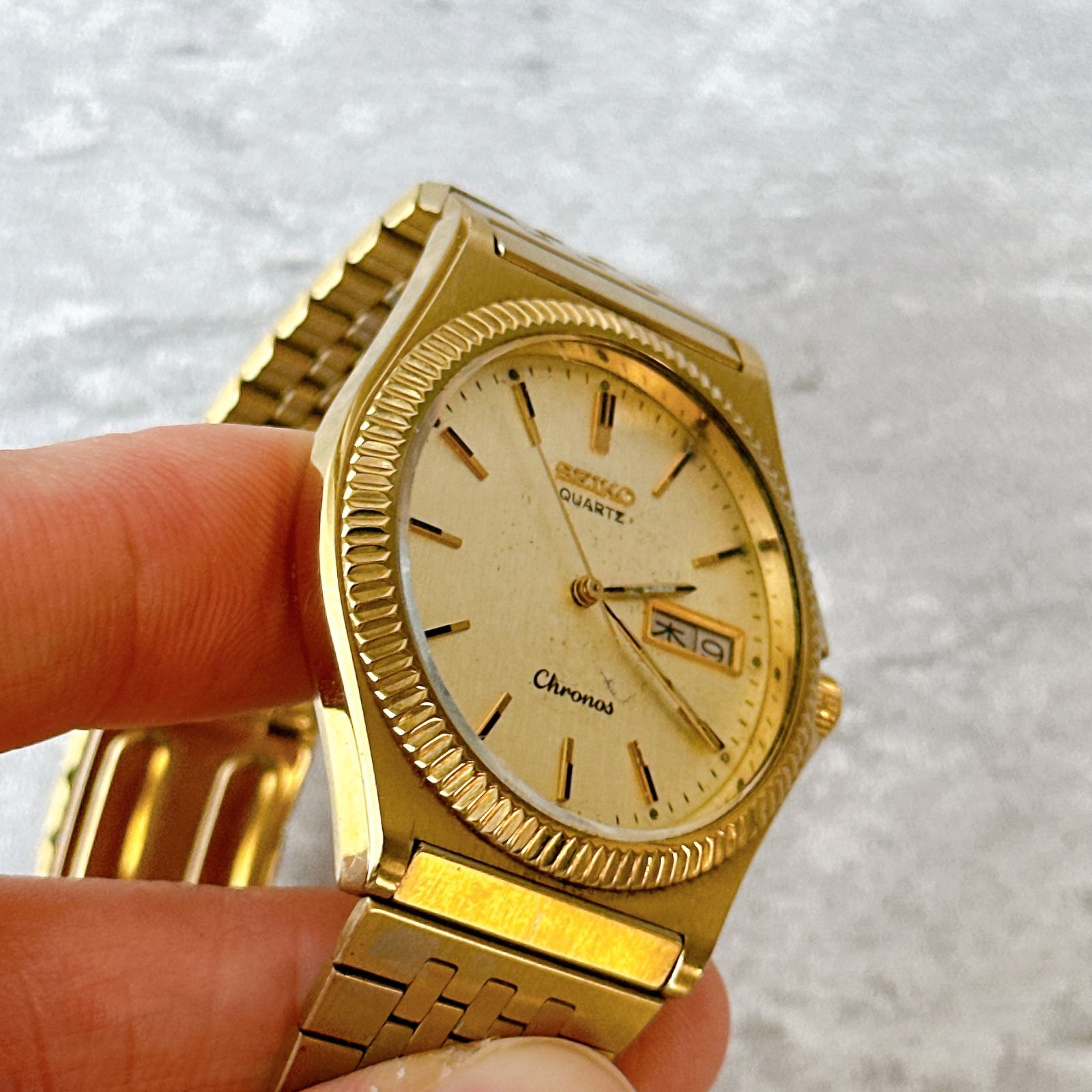 SEIKO セイコー Chronos クロノス 7433-7010 リネン調文字盤