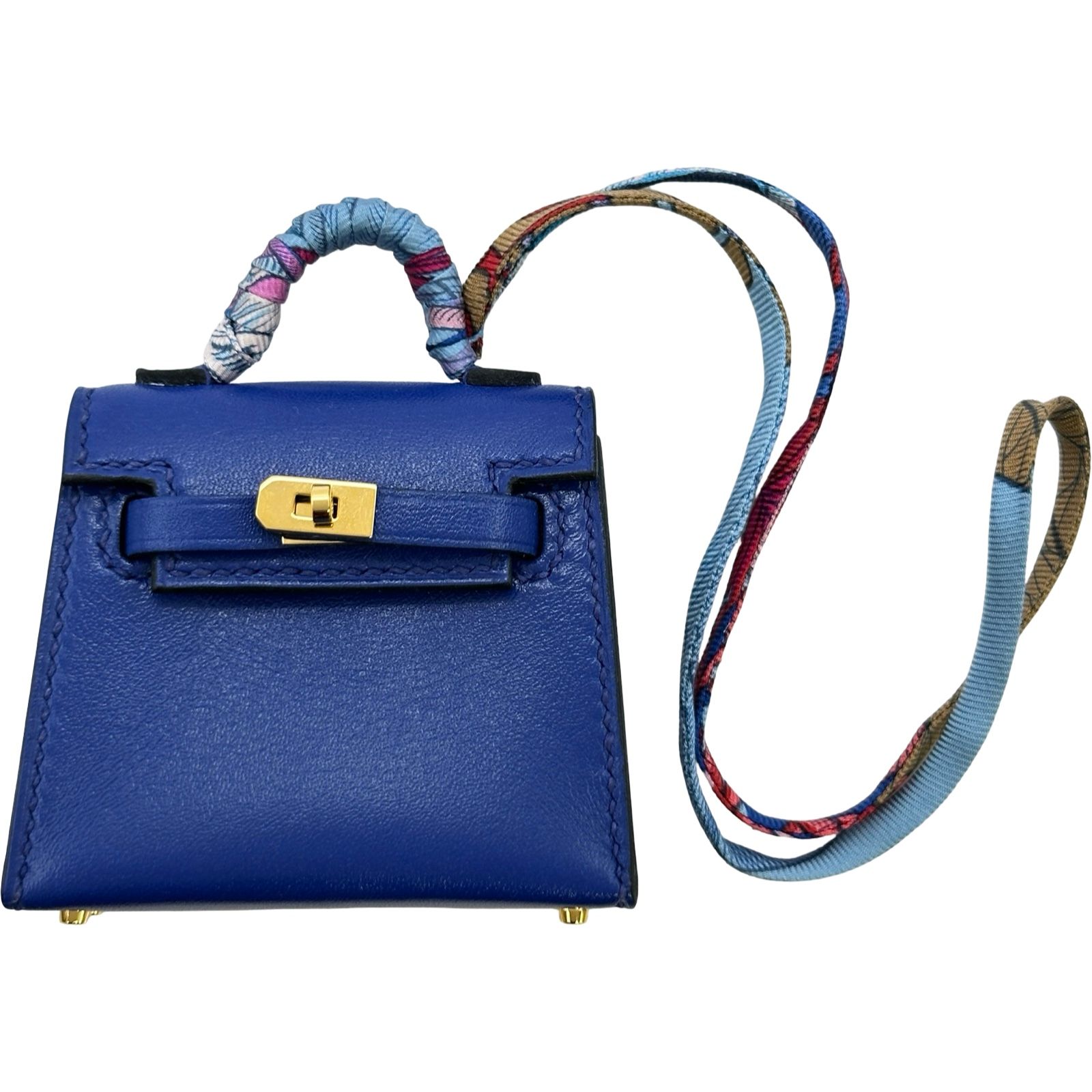 エルメス HERMES ケリーツイリーチャーム Z刻印 ブルーエレクトリック