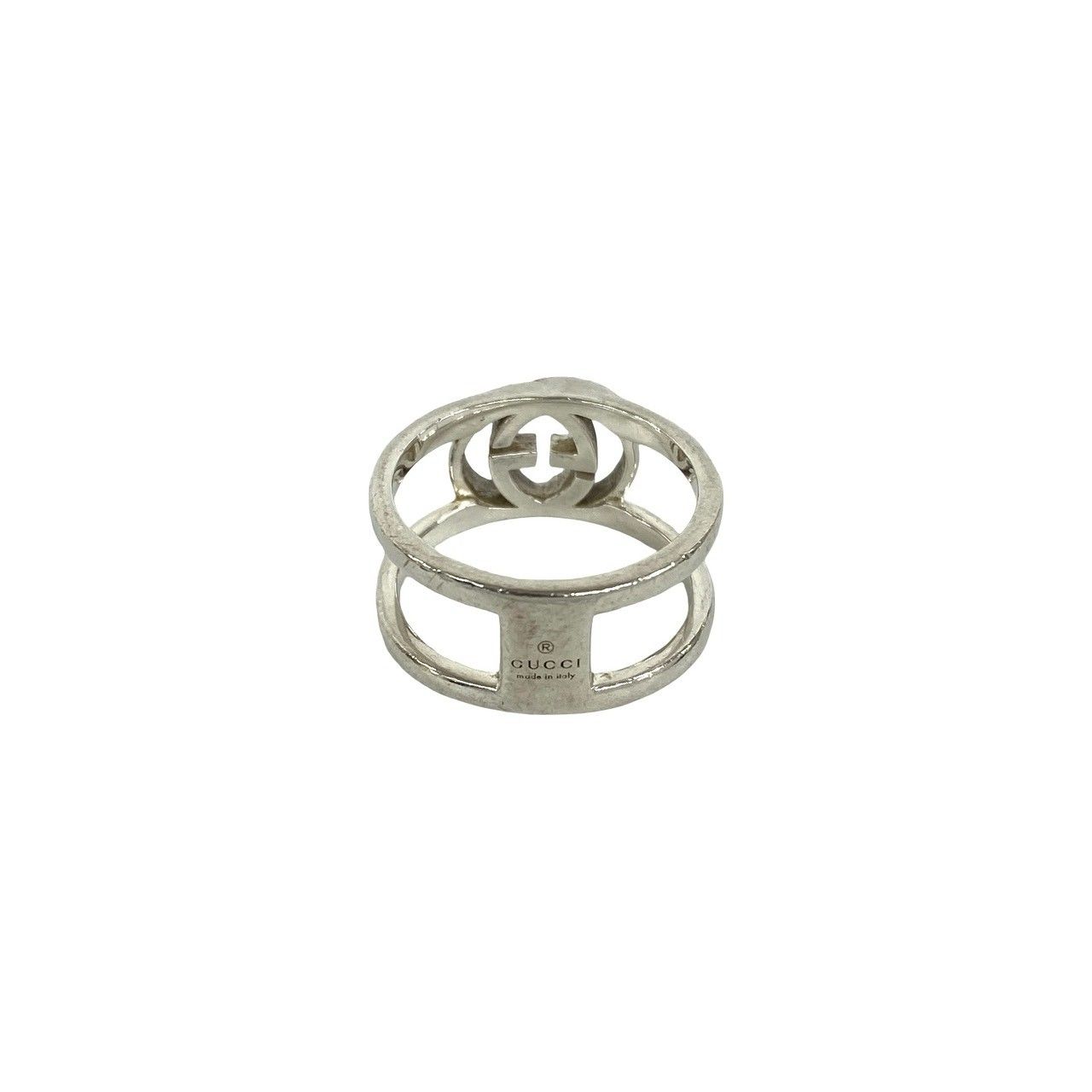 極 美品 GUCCI グッチ インターロッキングG ロゴ モチーフ シルバー925