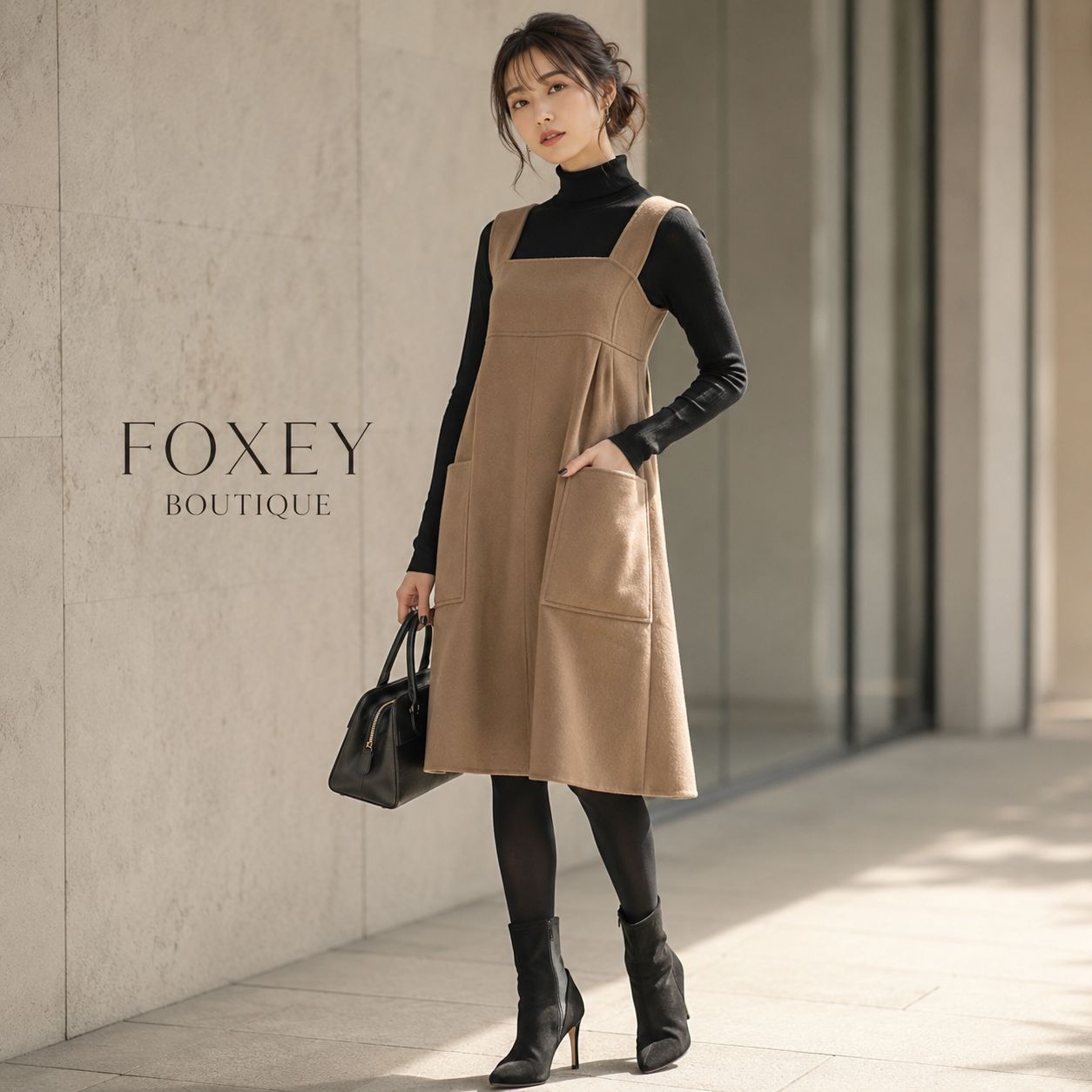 新品タグ付き FOXEY フォクシーブティック ワンピース ドレス 40 M 美品 / 参考価格146,000円 / 1枚で圧倒的な可愛さ】FOXEY BOUTIQUE