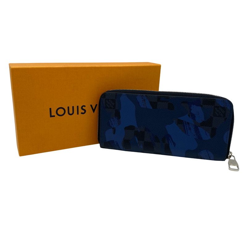 【中古品】 LOUIS VUITTON ルイ・ヴィトン N63293 CA1176 ダミエ コバルトカモフラージュ ヴェルティカルト ジッピーウォレット 長財布 【179-260709-kh-06-izu】