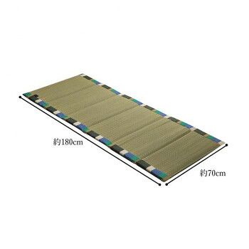 い草 ごろ寝マット いろは6つ折りマット 70×180cm GN 1120271123801