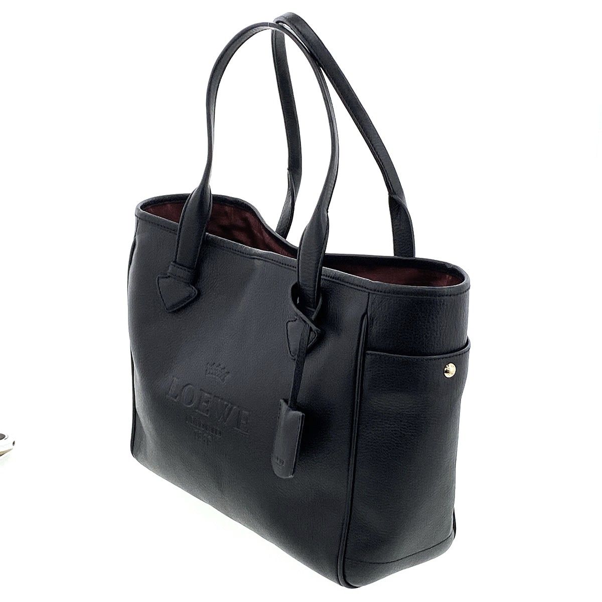 LOEWE ロエベ ヘリテージ ショルダーバッグ ブラック レザー LOEWE 