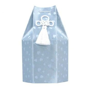 ペット供養 六角袋 ハートブルー 7寸 12入 060327