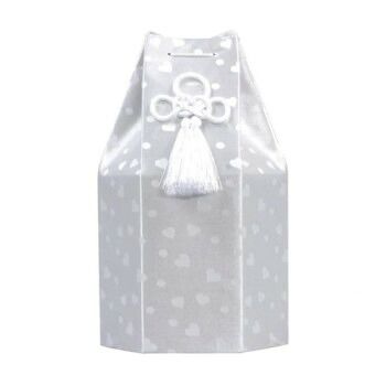 ペット供養 六角袋 ハートホワイト 5寸 12入 060234