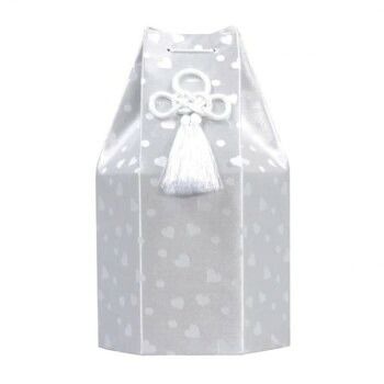 ペット供養 六角袋 ハートホワイト 6寸 12入 060235