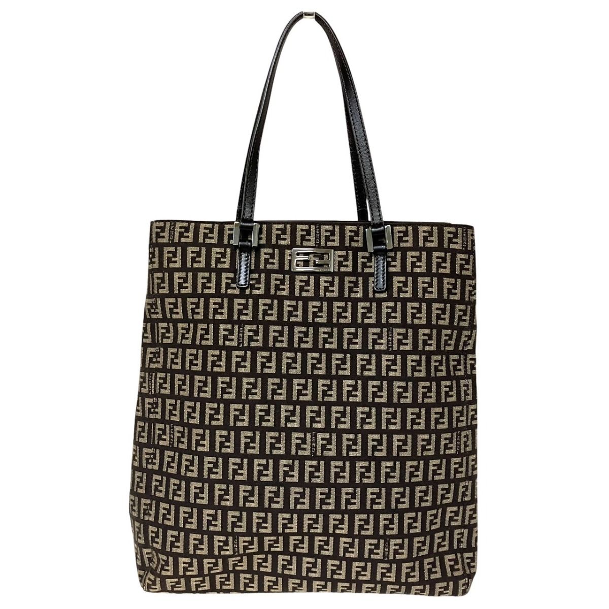 フェンディ FENDI ズッキーノ トートバッグ キャンバス レザー 8BH131 