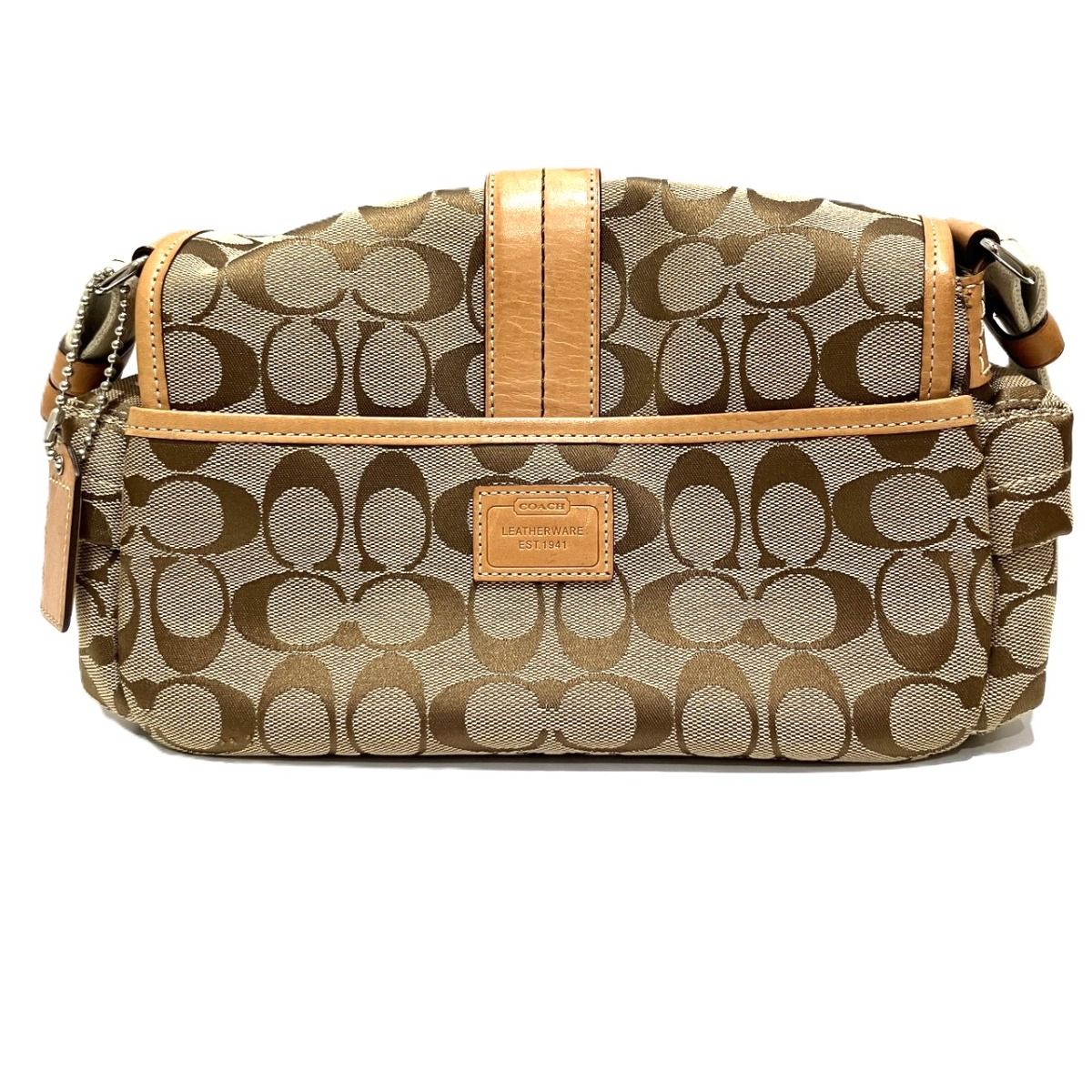 コーチ COACH シグネチャー ショルダーバッグ キャンバス レザー 6835