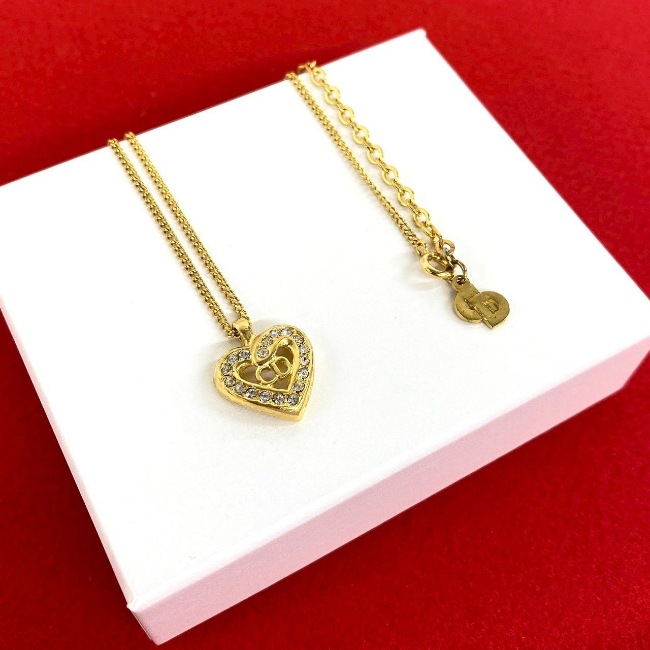 極美品❁︎ クリスチャンディオール ハート ネックレス ヴィンテージ 希少 極 美品 Christian Dior ディオール ヴィンテージ CD ロゴ ハート
