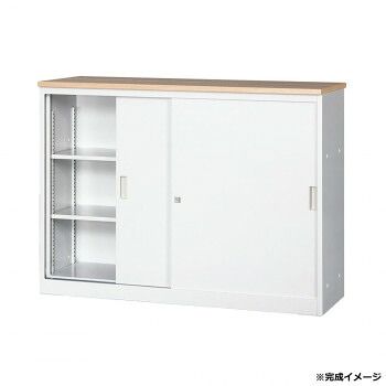 システムカウンター 書庫型ハイカウンター W1200 鍵・棚板2枚付 COM-CVA-12HS-NA