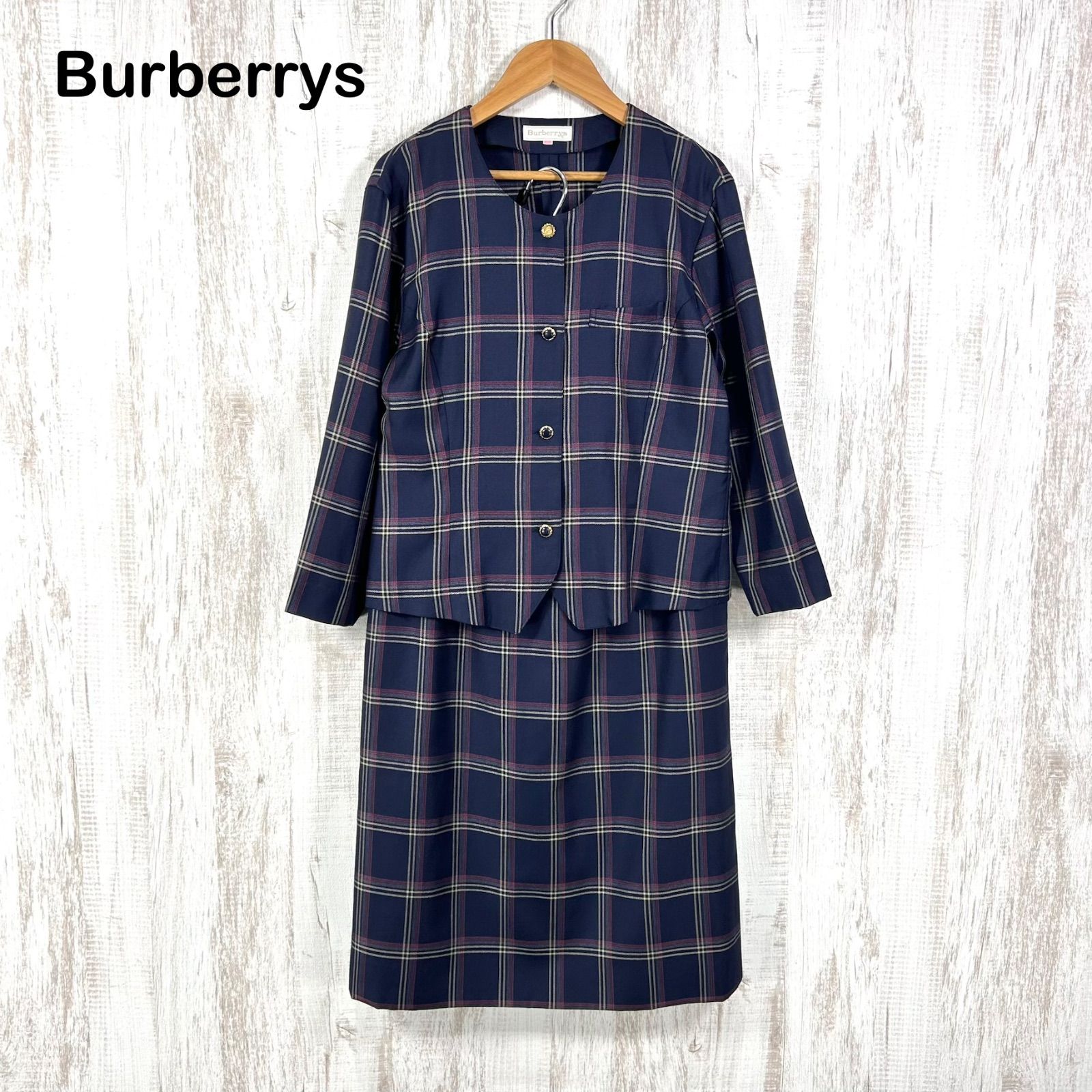 Burberry チェック柄 ビンテージ ノーカラージャケット 公式サイト