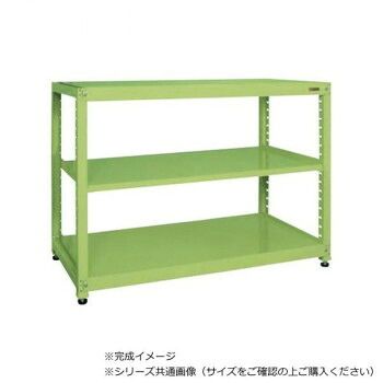 サカエ RKラック 3段タイプ 1500×450×1200mm グリーン RKN-5423