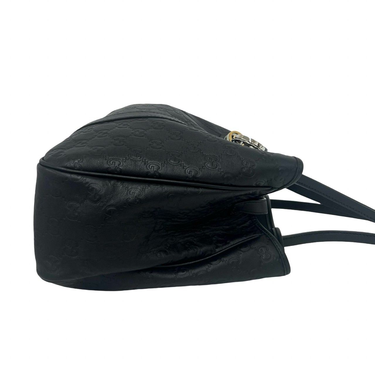 極 美品 GUCCI グッチ シマ GG ロゴ 金具 刻印 レザー 本革 トート