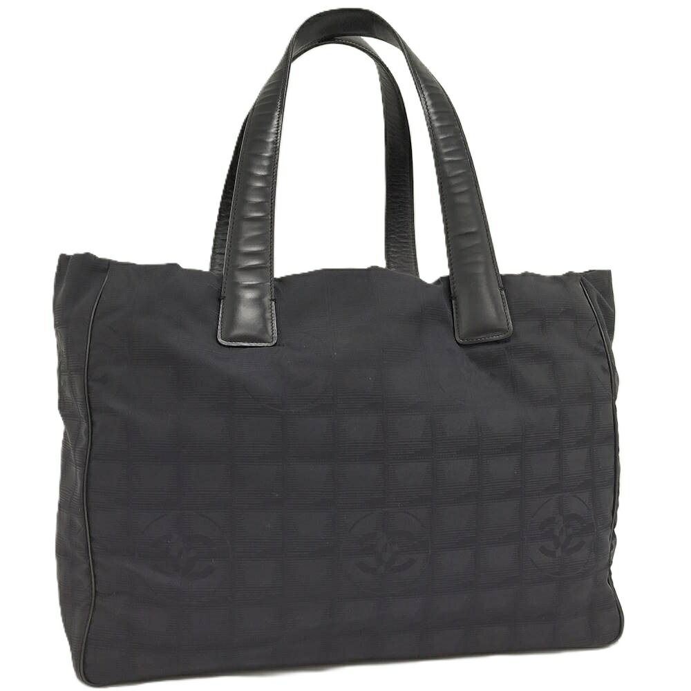 CHANEL ニュートラベルライン トートMM トートバッグ ナイロン レザー