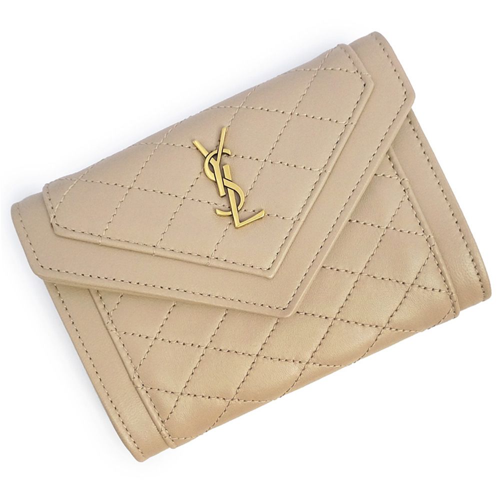 SAINTLAURENT サンローラン 長財布 レザー グレー 二つ折り 財布 