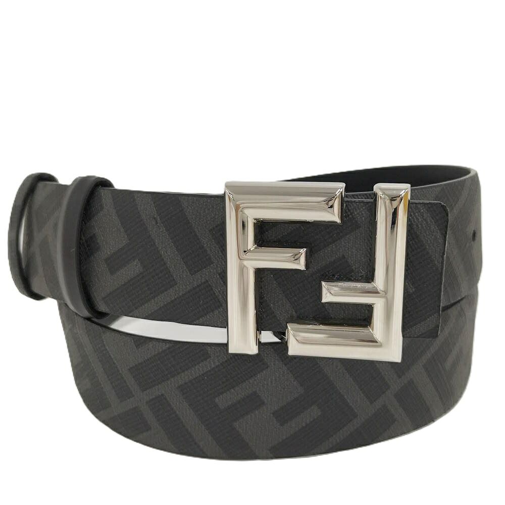 FENDI FFスクエアレザーベルト シルバー FENDI FFスクエアベルト リバーシブル レザー - メルカリ