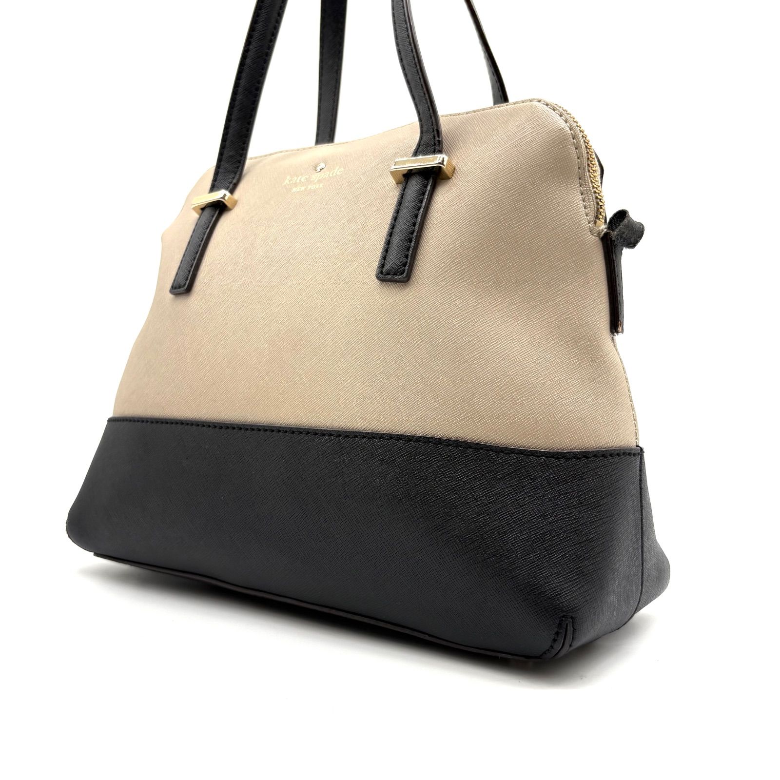Kate Spade Cedar Street Maise 2way Bag Bi-color Beige Black ケイト 