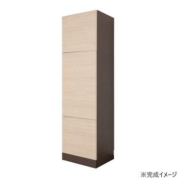 日本製組立家具 モダンデザイン リビング収納キャビネット グレージュ 45cm幅 co-ze-1645t-gg