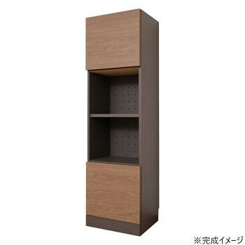 日本製組立家具 モダンデザイン リビング収納キャビネット ライトブラウン 45cm幅 co-ze-1645ot-lb